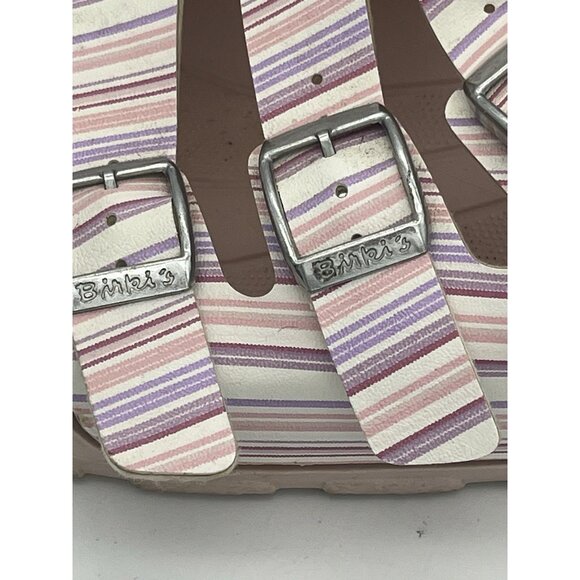 Birki's Birkenstock Sansibar 3 Strap Sandal Pastel Pink Stripe Women's 39 / 8 - Picture 4 of 7